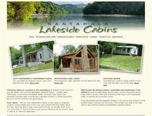 Tablet Screenshot of nantahalalakesidecabins.com